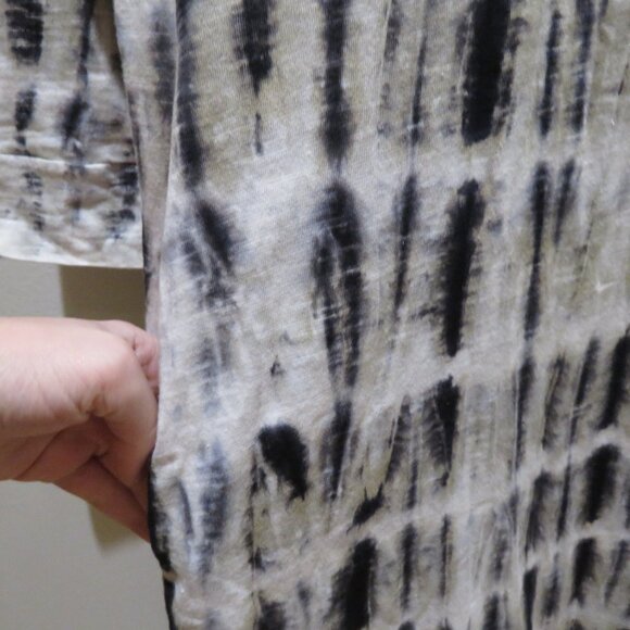 GILDA MIDANI Maria Maxi Dress in Black White Tie Dye Lagenlook Artsy Boho NWT - Picture 11 of 15